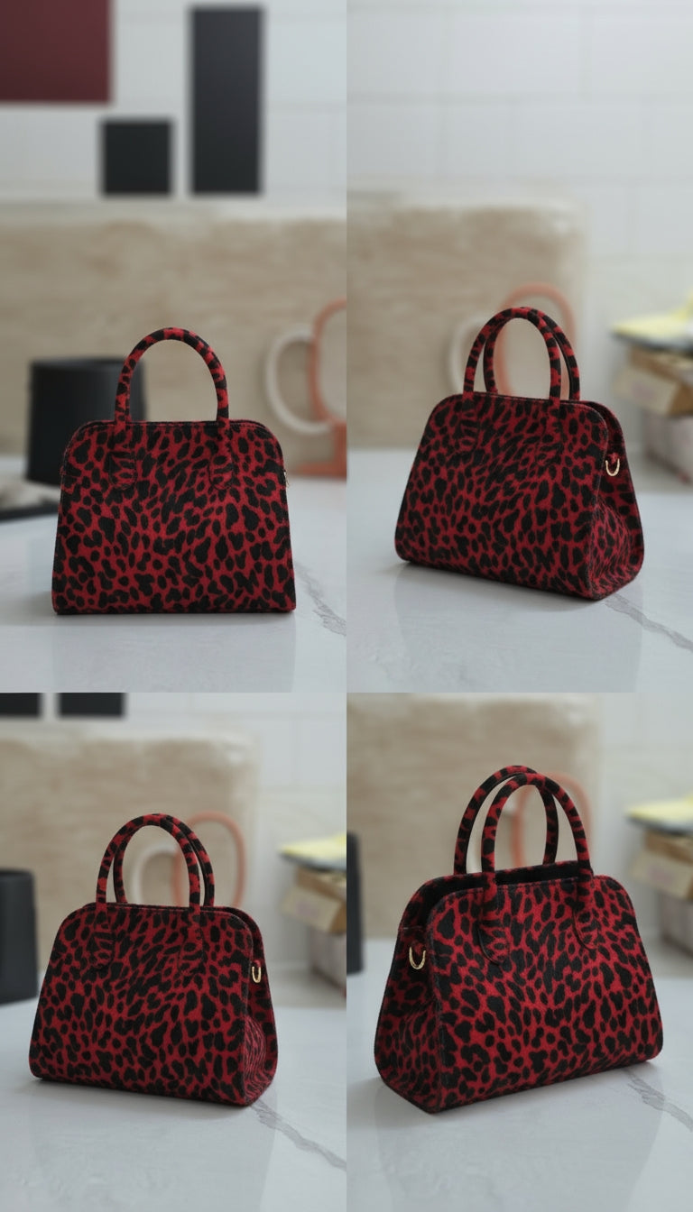 Red Animal Print Pony