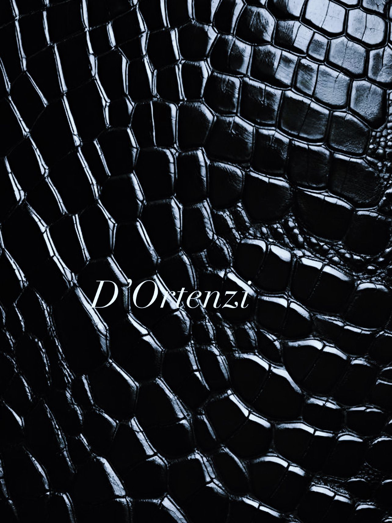 Black leather collection - Croco print