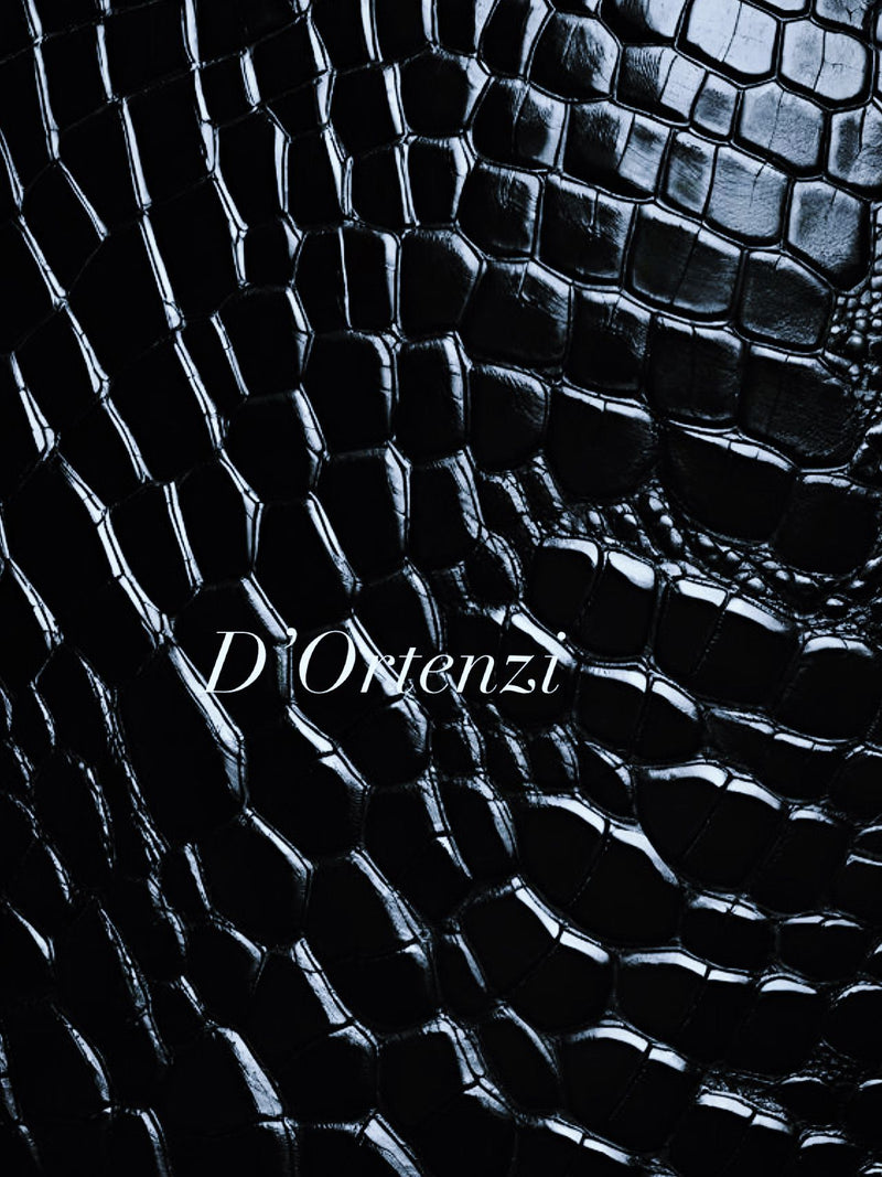 Black leather collection - Croco print