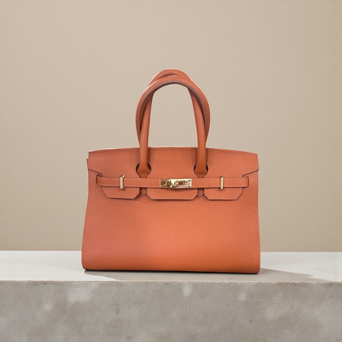 Amber Lock Leather Bag