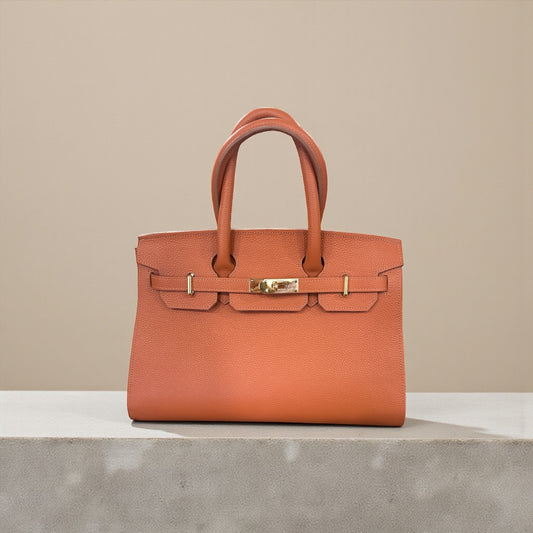 Amber Lock Leather Bag