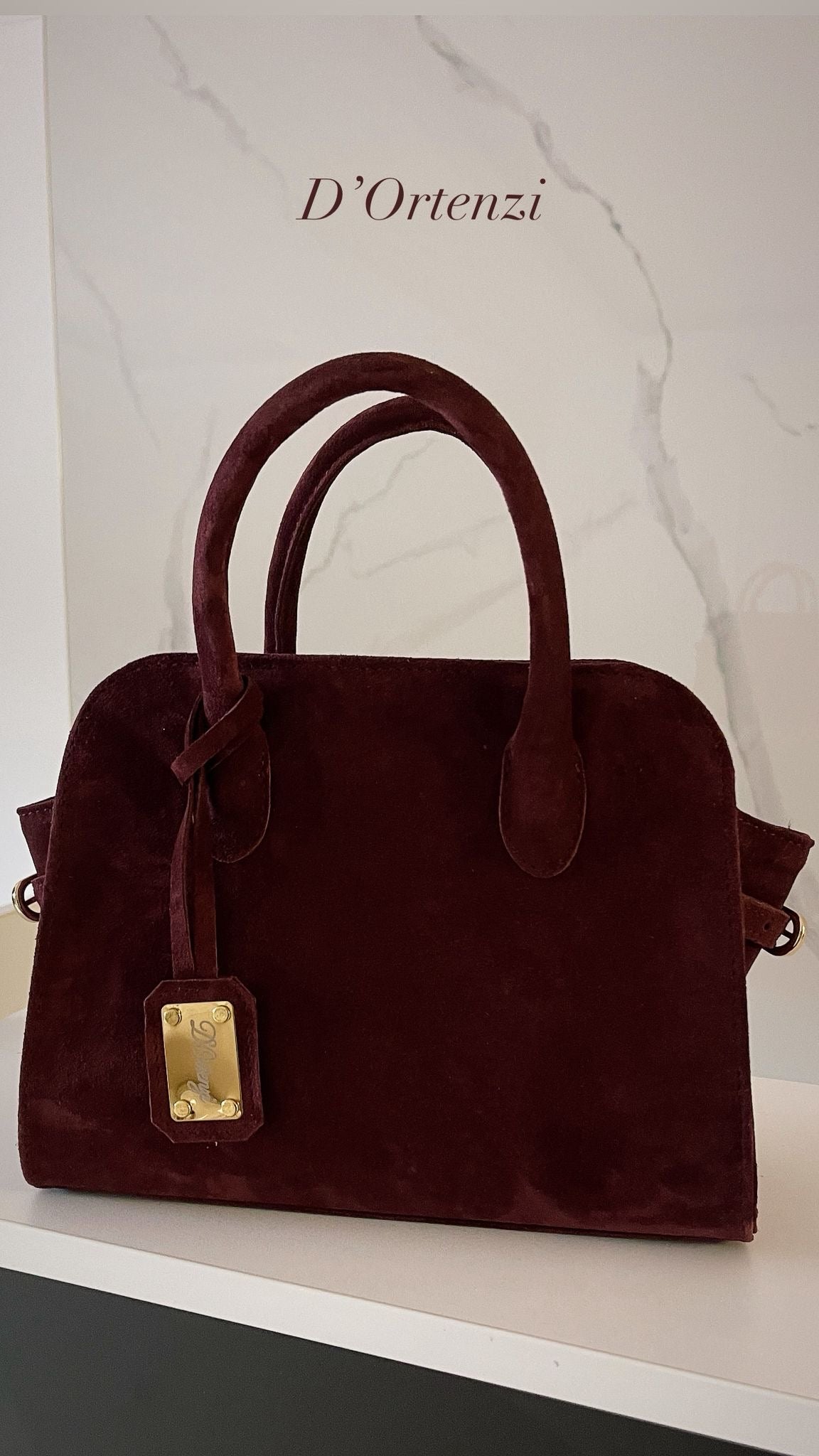 Vintage Wine Suede Mini