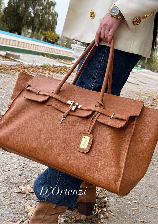 Travel Camel full grain leather bag -Unisex