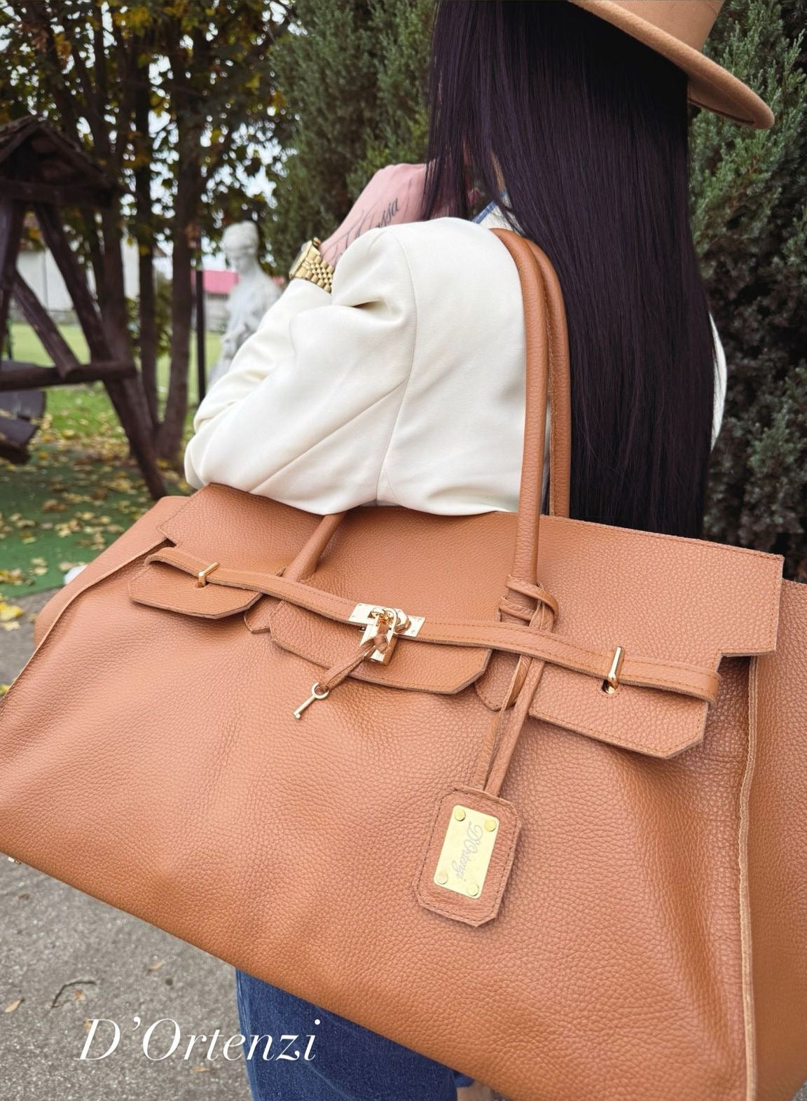 Travel Camel full grain leather bag -Unisex