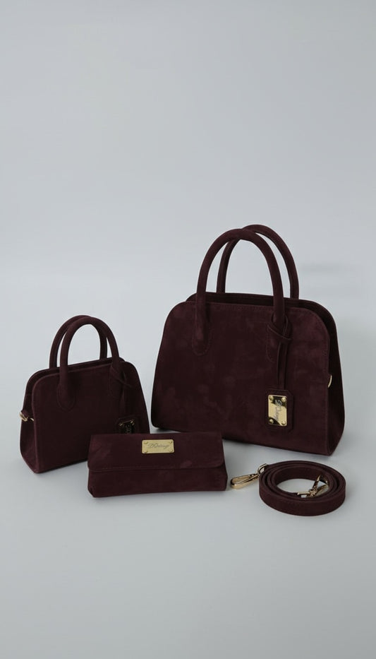 Vintage Wine Suede Maxi