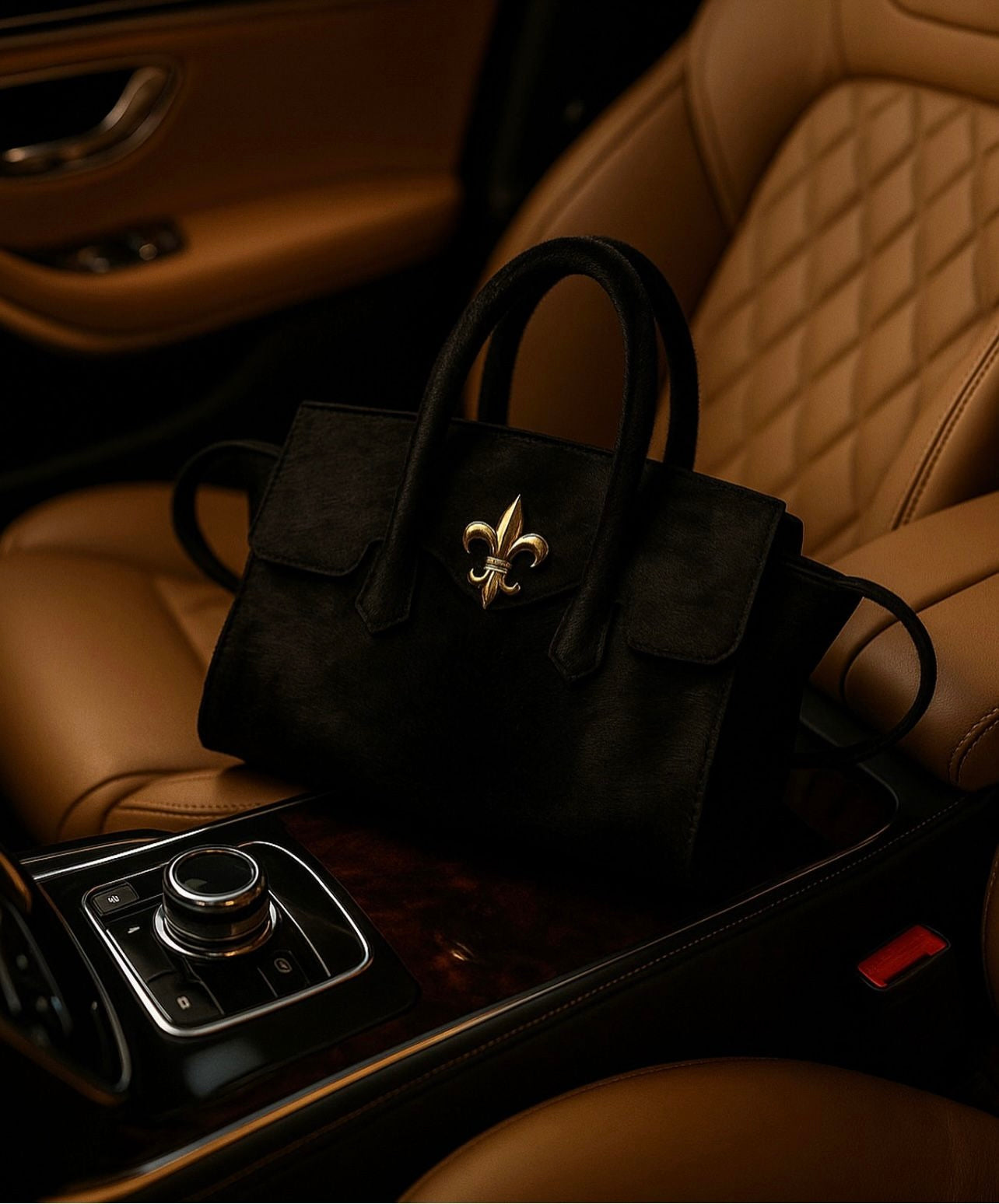 Black Iris Pony Leather Bag