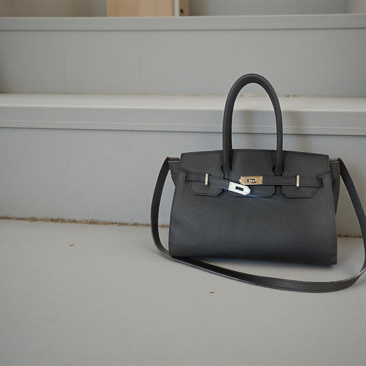 Nero Lock Leather Bag