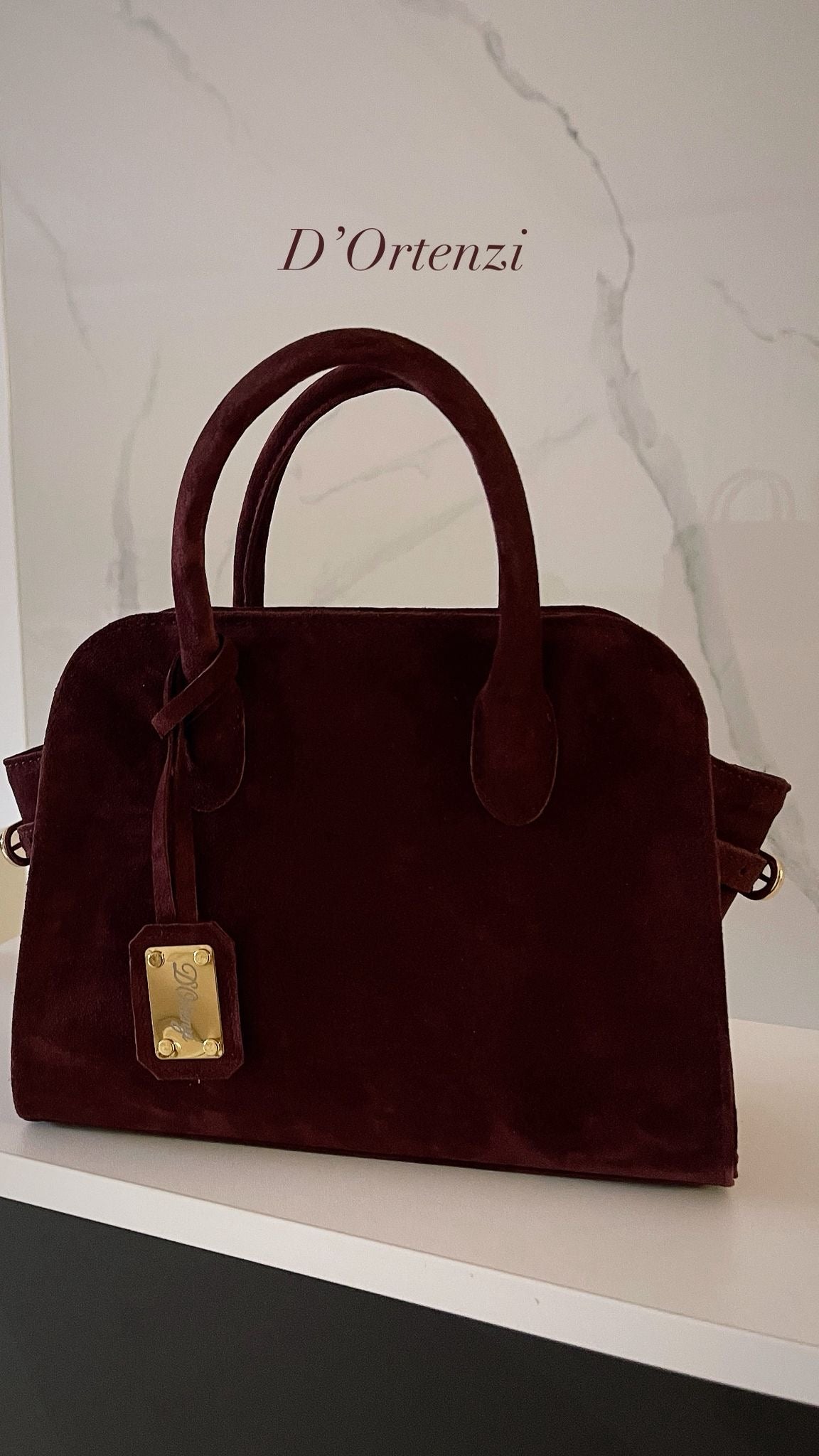 Vintage Wine Suede Mini