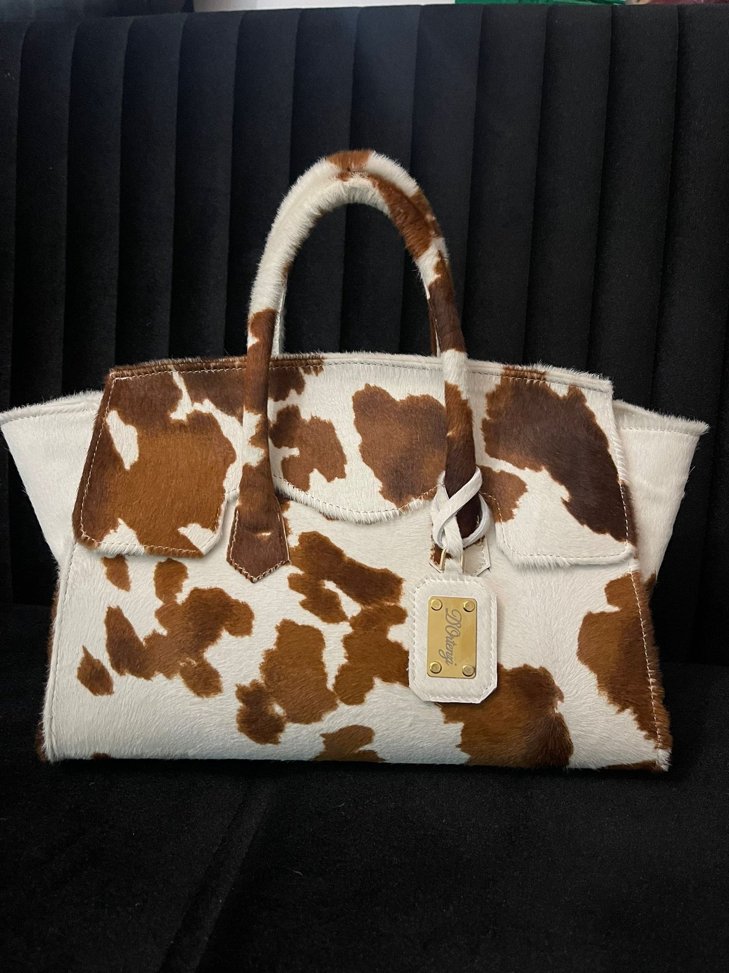 Cow Print Pony Leather Bag