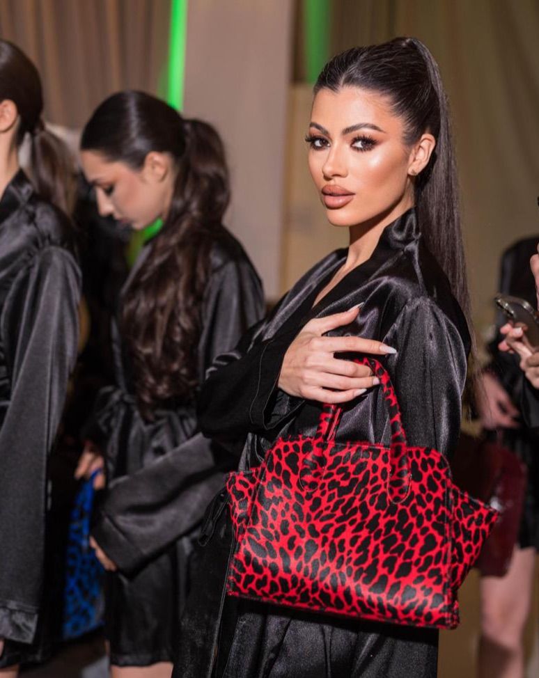 Red Animal Print Pony