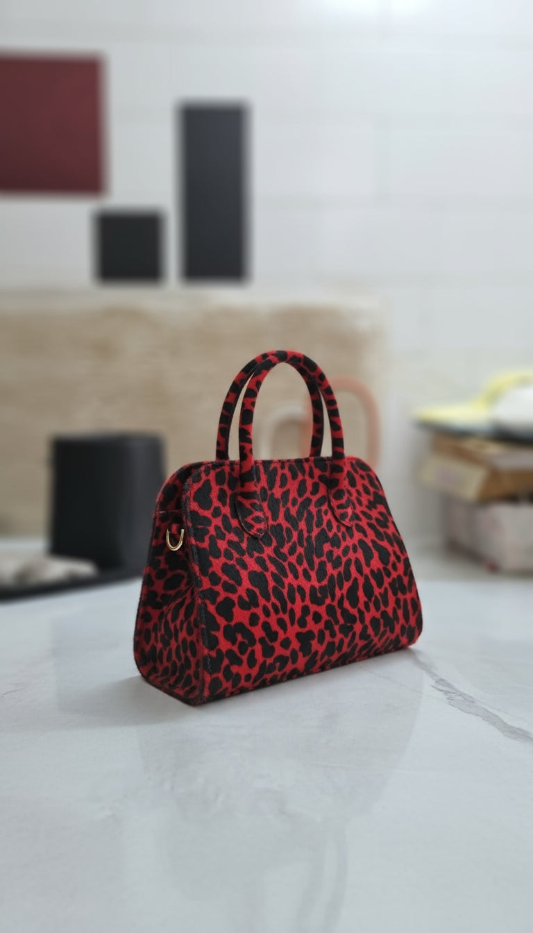 Red Animal Print Pony